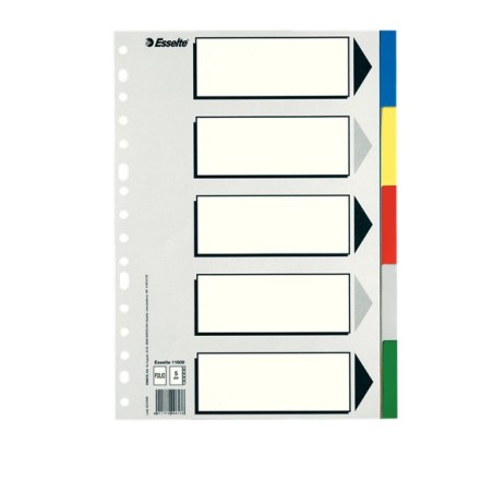 11609 lengeta de ndice Separador en blanco con pestaa Cartn  Polipropileno (PP) Multicolor