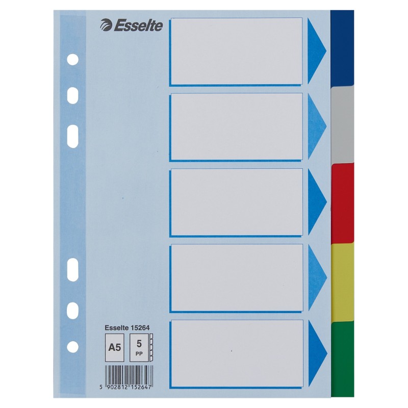 15264 lengeta de ndice Separador en blanco con pestaa Polipropileno (PP) Azul