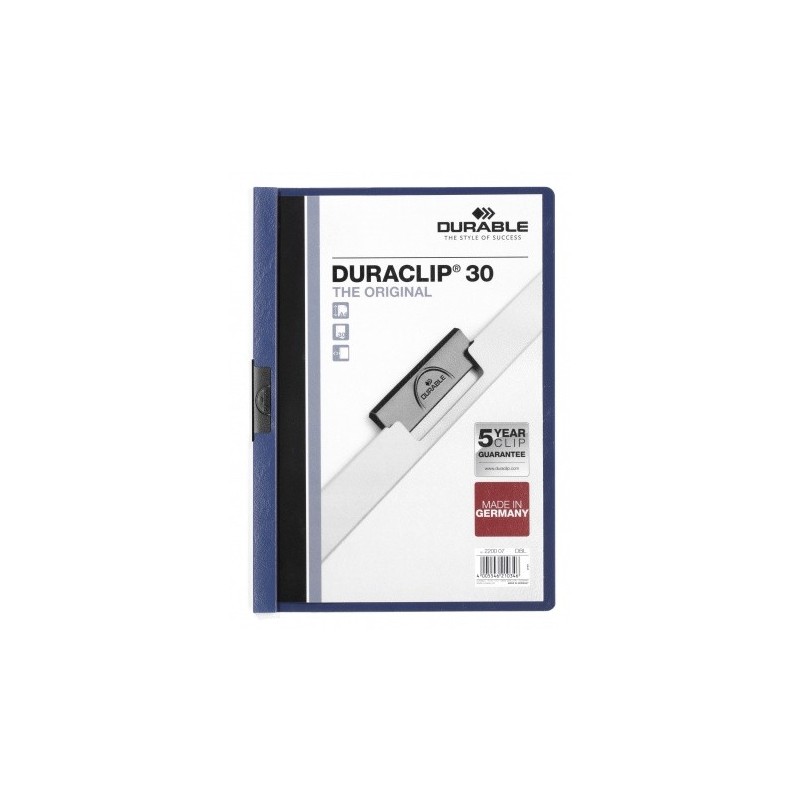 Duraclip 30 archivador PVC Azul  Transparente