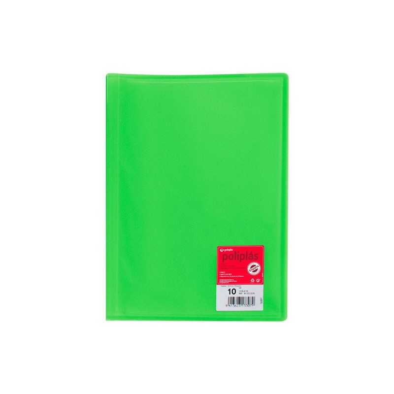 CARP. 10F POLIPLAS GRAFOPLAS A4 PP VERDE 01311221