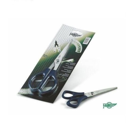 FAIBO TIJERAS OFICINA 16CM SIMTRICAS MANGO DE PLSTICO AZUL OSCURO -BLISTER-