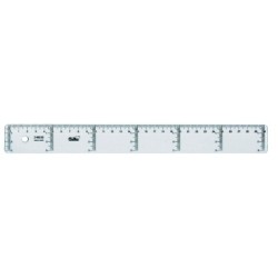 REGLA CRISTAL SAFTA 30 CENTIMETROS
