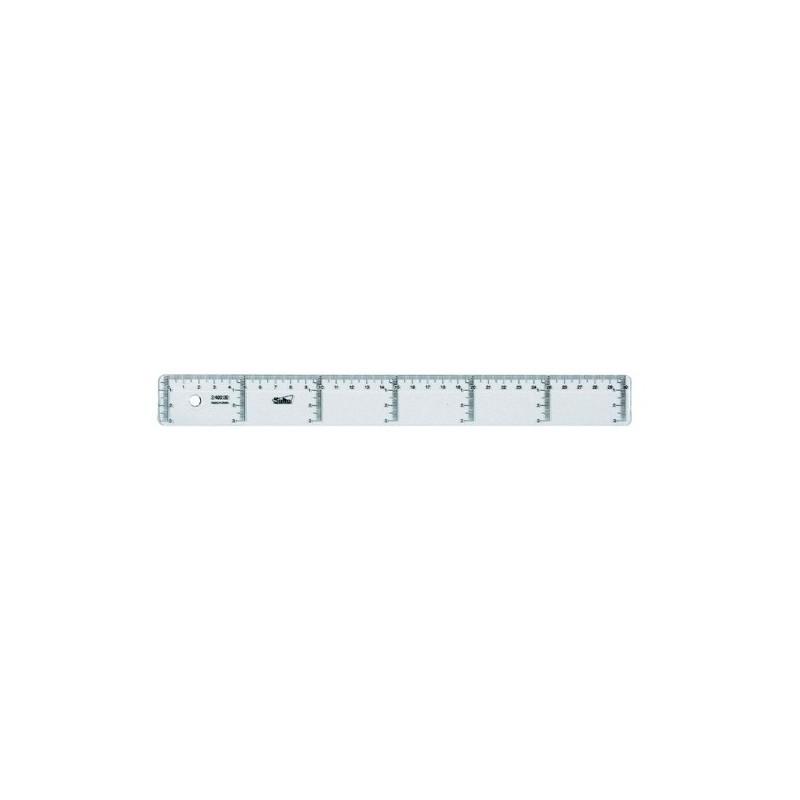 REGLA CRISTAL SAFTA 30 CENTIMETROS