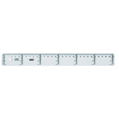 REGLA CRISTAL SAFTA 30 CENTIMETROS