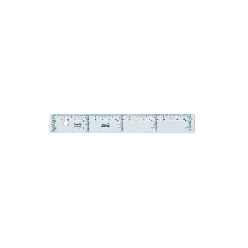 REGLA CRISTAL SAFTA 20 CENTIMETROS