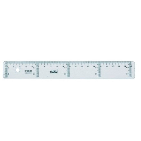 REGLA CRISTAL SAFTA 20 CENTIMETROS
