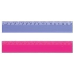 REGLA CRISTAL SAFTA 17 CENTIMETROS SURTI
