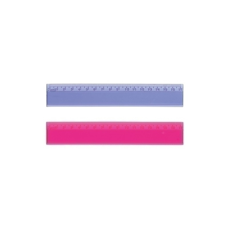 REGLA CRISTAL SAFTA 17 CENTIMETROS SURTI