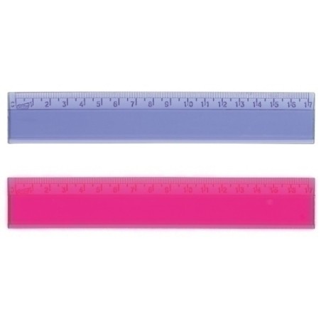 REGLA CRISTAL SAFTA 17 CENTIMETROS SURTI