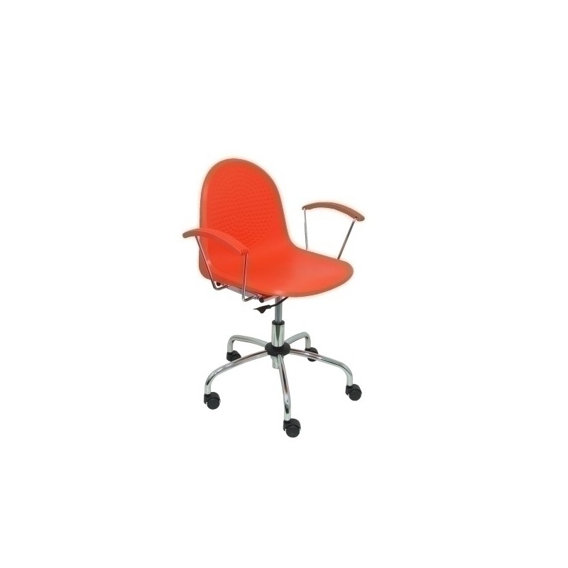 SILLA PIQUERAS VES GIRATORIA PVC NARANJA