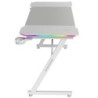 MGD-X140RGB  Mesa Gaming Ergonmica  Iluminacin ARGB con Mando  Fibra de Carbono  Alfombrilla XXL  Soporte Auriculares y Bebida  