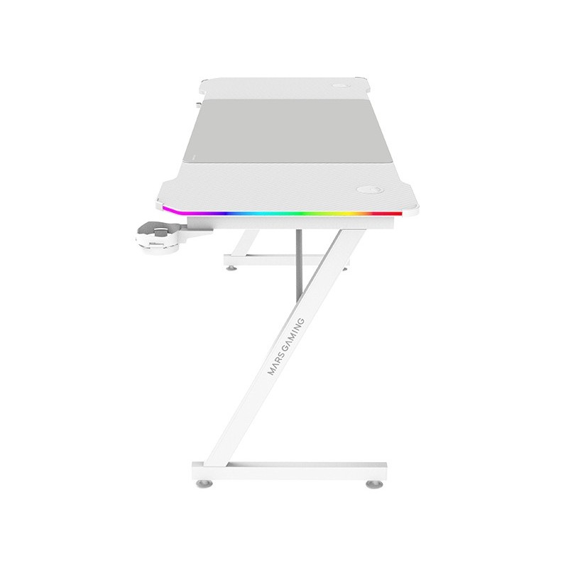 MGD-X160RGB  Mesa Gaming Ergonmica  Iluminacin ARGB con Mando  Fibra de Carbono  Alfombrilla XXL  Soporte Auriculares y Bebida  