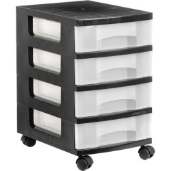 1104R CS TL cajonera para oficina Negro Plstico