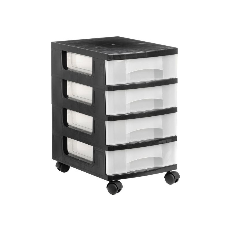 1104R CS TL cajonera para oficina Negro Plstico