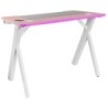 MGD100RGB  Mesa Gaming Ergonmica RGB  Alfombrilla XXL  Soporte Auriculares y Bebida  Escritorio PC  100x60cm  Rosa