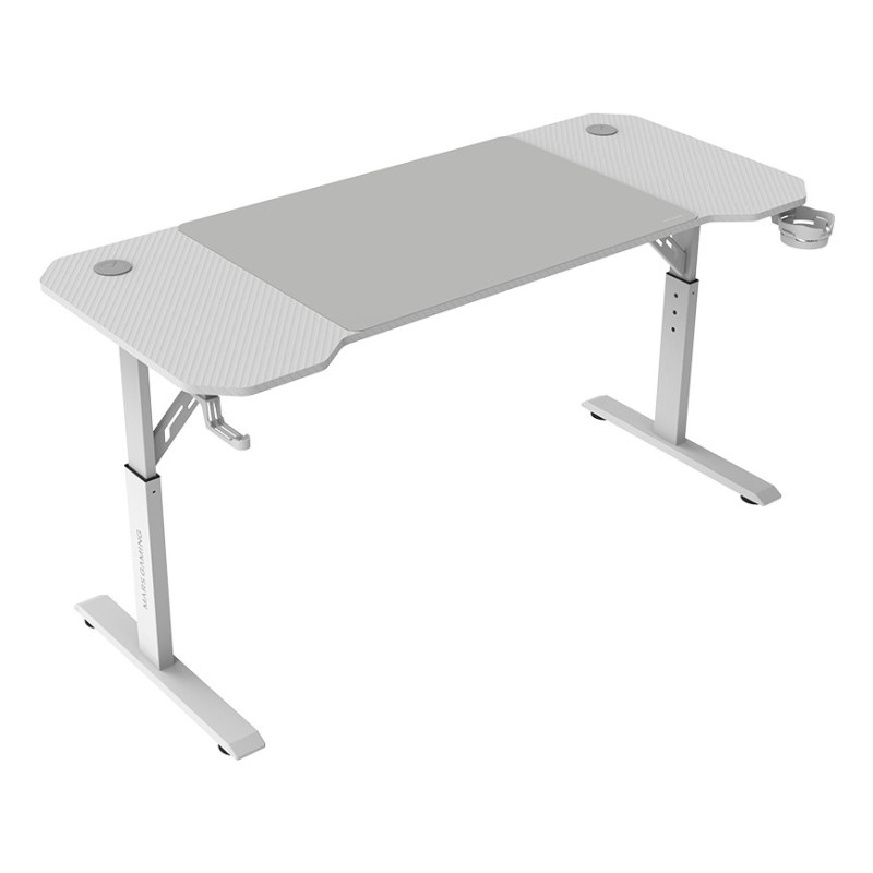 MGD-ERGO140  Mesa Altura Ajustable 3 Posiciones  Superficie Ergonmica  Estructura Metlica  Alfombrilla XXL  Soporte Auriculares 