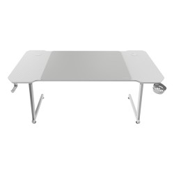 MGD-X140  Mesa Gaming Ergonmica  Superficie en Fibra de Carbono  Estructura Metlica  Alfombrilla XXL  Soporte Auriculares y Bebi