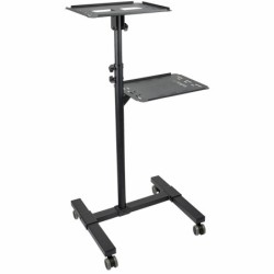 Soporte Mvil para Proyector y Ordenador Porttil - Carrito de Servicio Pesado para Proyector (2 Estantes) - de Altura Ajustable p