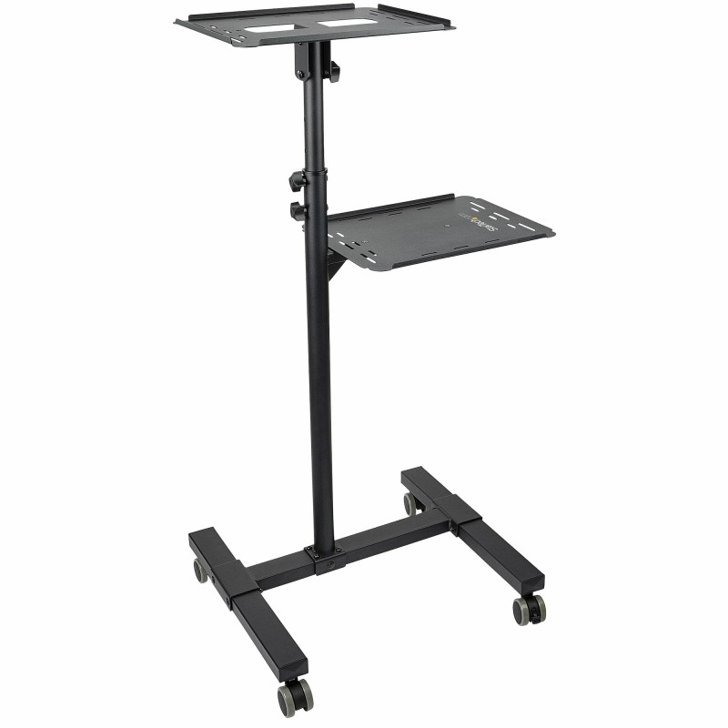 Soporte Mvil para Proyector y Ordenador Porttil - Carrito de Servicio Pesado para Proyector (2 Estantes) - de Altura Ajustable p