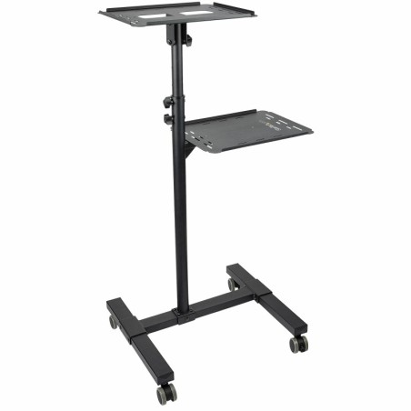 Soporte Mvil para Proyector y Ordenador Porttil - Carrito de Servicio Pesado para Proyector (2 Estantes) - de Altura Ajustable p
