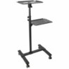 Soporte Mvil para Proyector y Ordenador Porttil - Carrito de Servicio Pesado para Proyector (2 Estantes) - de Altura Ajustable p