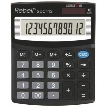 CALCULADORA SOBR.REBELL 12 DIG. SDC412