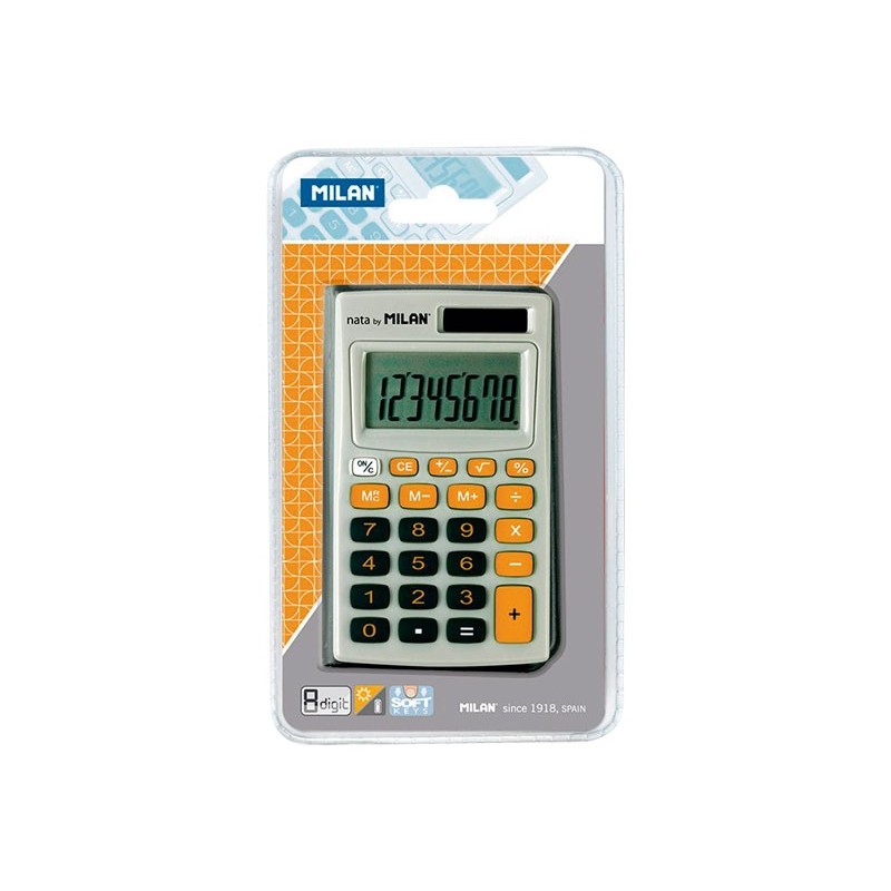 CALCULADORA 8 DIG FUNDA TECLAS NA MILAN 150208OBL