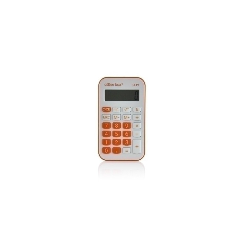 CALCULADORA BOLS.OFF.BOX 8 DIG. NARANJA