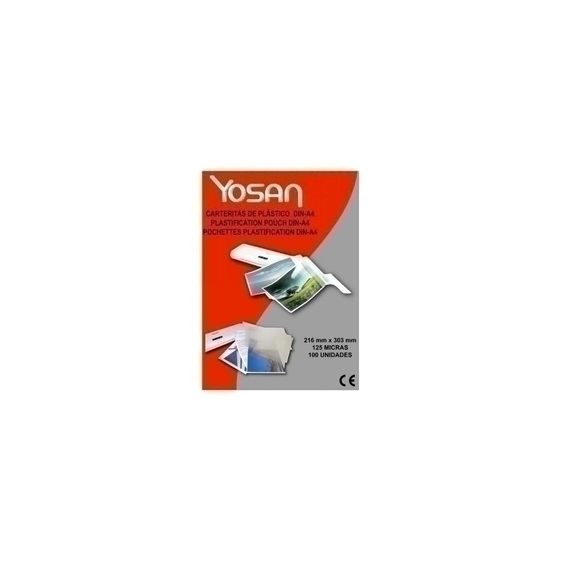 FUNDA PLASTIF. YOSAN A4 125 P/100
