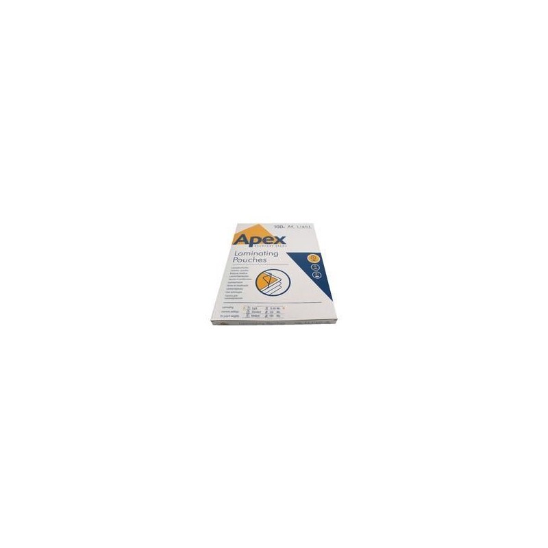FELLOWES APEX PACK 100 FUNDAS PLASTIFICAR 80 MIC. BRILLO A4