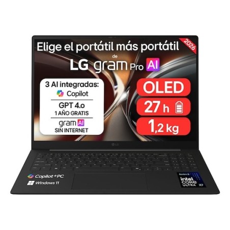 Gram Pro 16Z90U 16" Copilot+ PC Intel Core Ultra X7 358H Porttil 40 6 cm (16") WQXGA+ 32 GB LPDDR5x-SDRAM 512 GB SSD Windows 11 