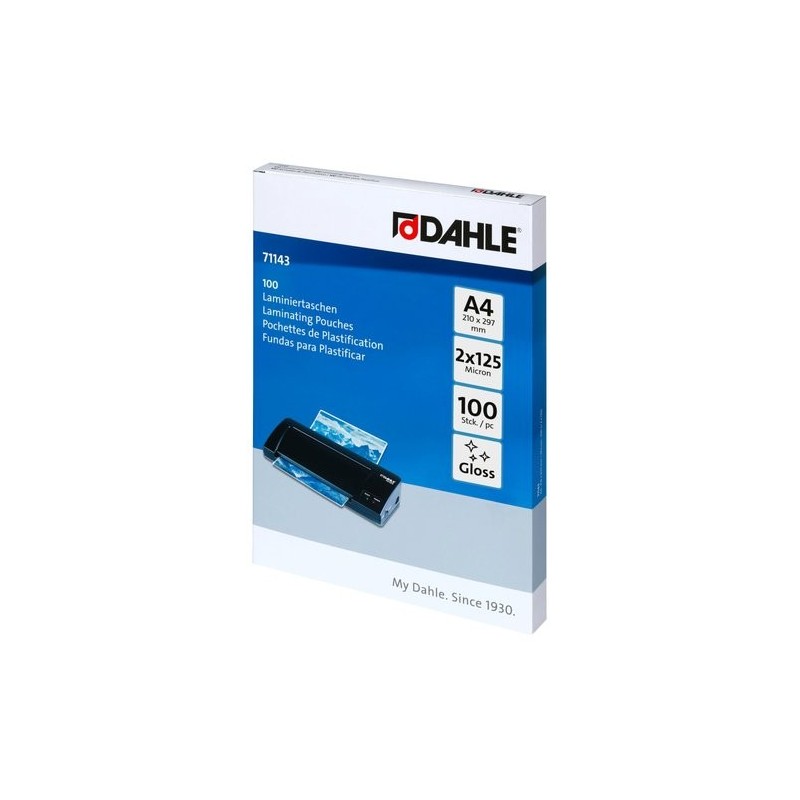 FUNDA PLASTIF. DAHLE  A4 125 P/100