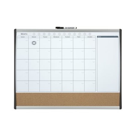 Combo organizador mensual + tablero corcho (585 x 430 mm)