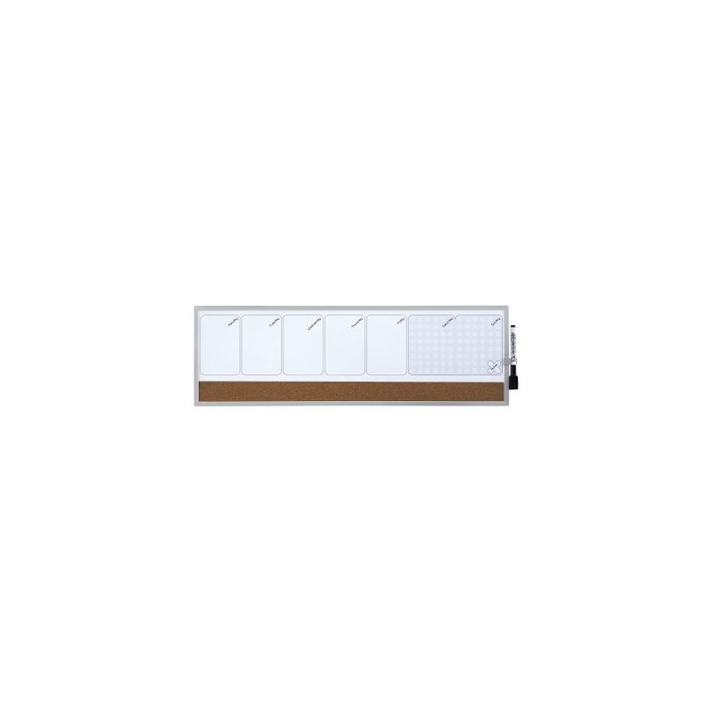 ORGANIZADOR SEMANAL MAGNETICO+TABLERO CORCHO HORIZONTAL 585x190MM NOBO 1903780