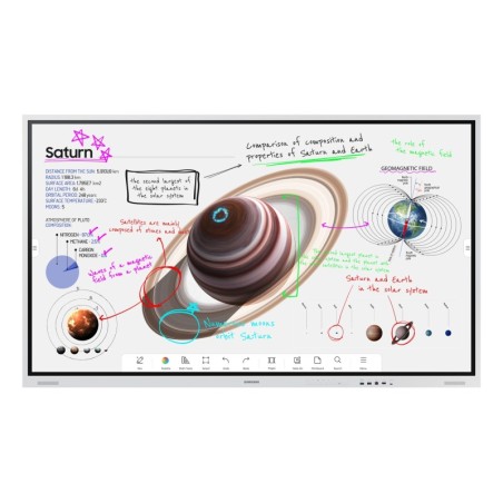 WM75B pizarra blanca interactiva 190 5 cm (75") 3840 x 2160 Pixeles Pantalla tctil Gris  Blanco