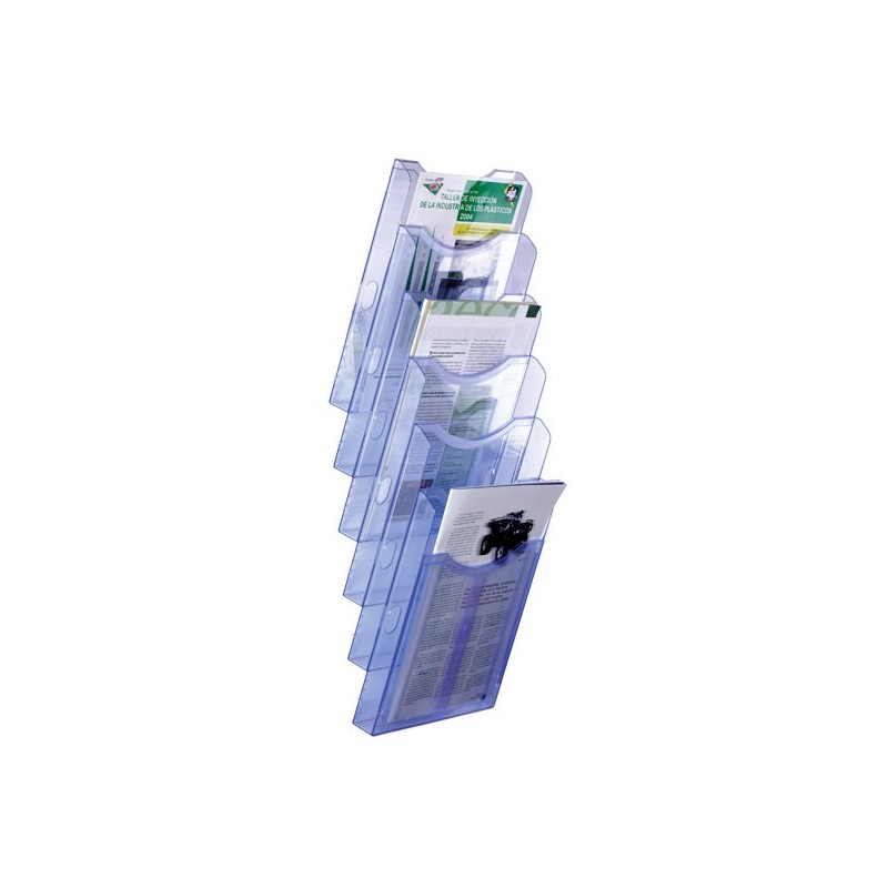 6126 AZ TP portacartel y stand de informacin Portafolletos A4 Poliestireno Azul