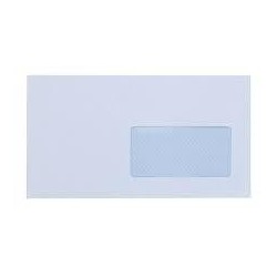 YOSAN SOBRE OFFSET 90GR 115X225 BLANCO TIRA AUTOADHESIVA Y CON VENTANA DERECHA -500U-