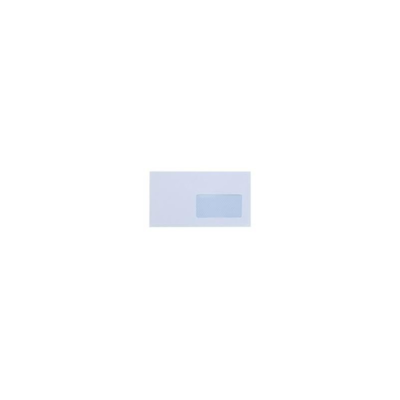 YOSAN SOBRE OFFSET 90GR 115X225 BLANCO TIRA AUTOADHESIVA Y CON VENTANA DERECHA -500U-