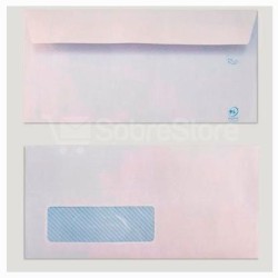 YOSAN SOBRE OFFSET 90GR 115X225 BLANCO TIRA AUTOADHESIVA Y CON VENTANA IZQUIERDA -500U-