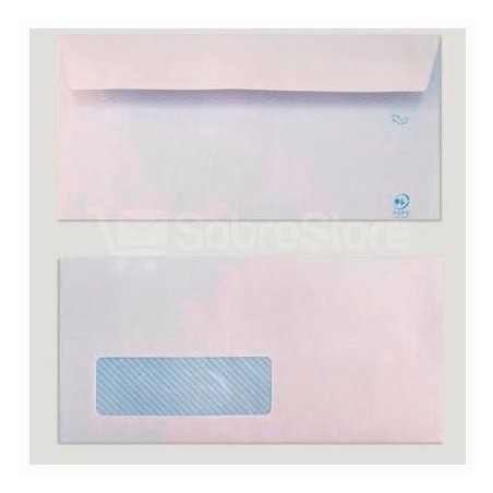 YOSAN SOBRE OFFSET 90GR 115X225 BLANCO TIRA AUTOADHESIVA Y CON VENTANA IZQUIERDA -500U-