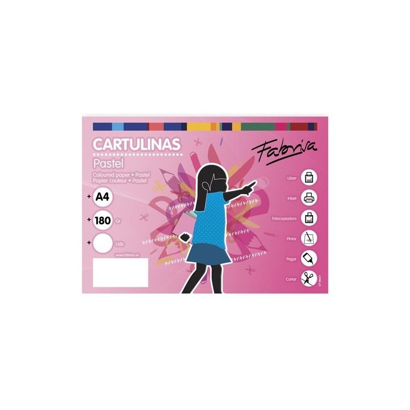 FABRISA CARTULINA 180G A4 100H BLANCO