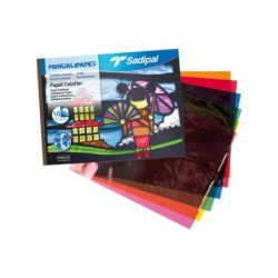 SADIPAL BLOC DE CARTULINA COLOR PARA MANUALIDADES 10 HOJAS 32 X 24 CM CELOFAN
