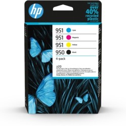 Paquete de 4 cartuchos de tinta Original 950 negro y 951 cian/magenta/amarillo