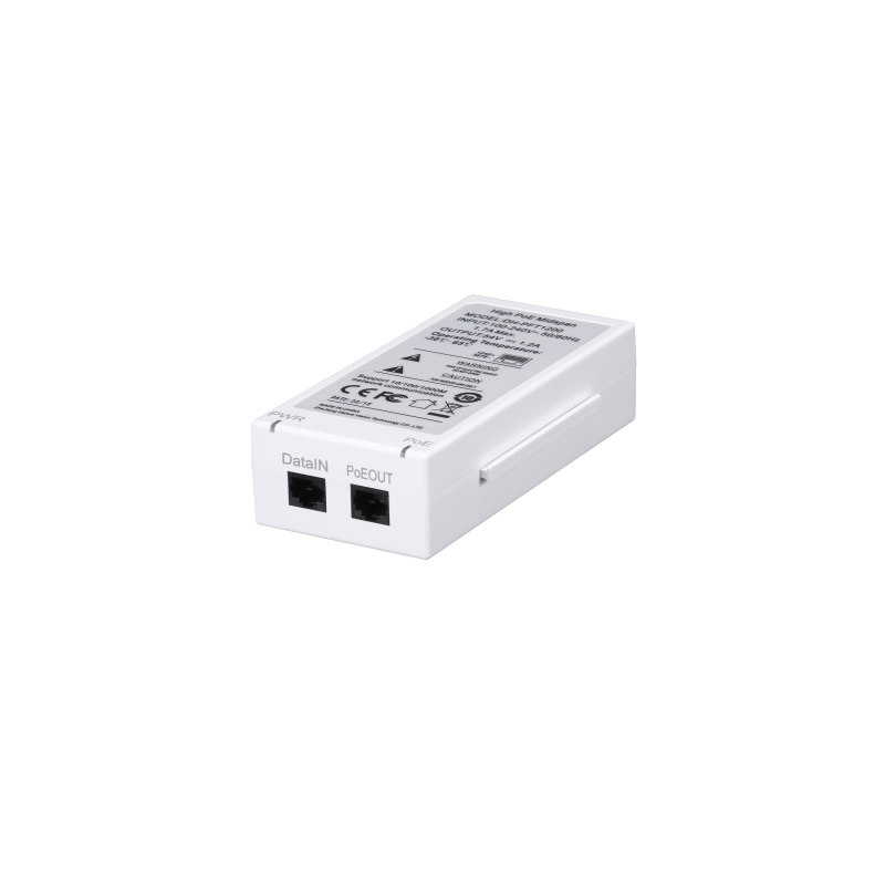 (DH-PFT1200) INYECTOR HIGHPOE  1 PUERTO 802.3AT 60W MAX 10-100-1000MBIT