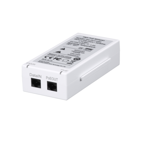 (DH-PFT1200) INYECTOR HIGHPOE  1 PUERTO 802.3AT 60W MAX 10-100-1000MBIT