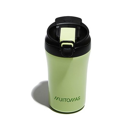 WBOTTLETH350GN taza de viaje 350 ml Negro  Verde Acero inoxidable