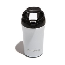 WBOTTLETH350WH taza de viaje 350 ml Negro  Blanco Acero inoxidable