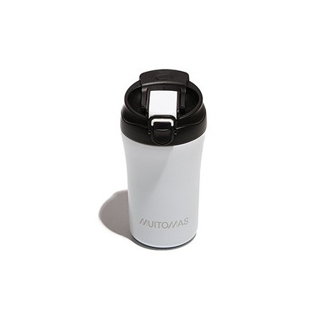 WBOTTLETH350WH taza de viaje 350 ml Negro  Blanco Acero inoxidable