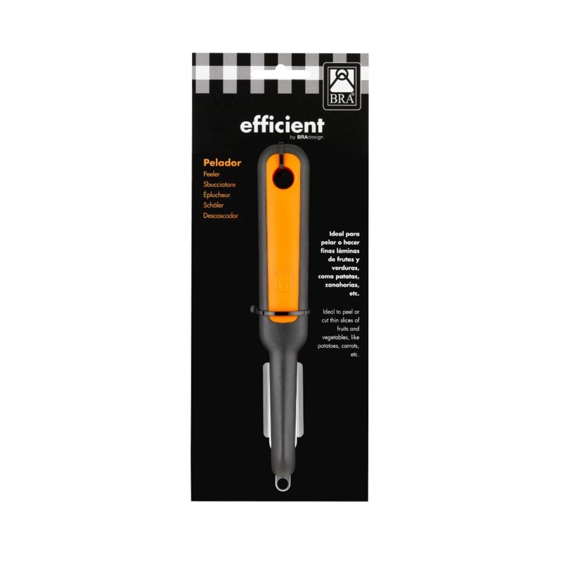 A195014 pelador Frutas y verduras Peladora Negro  Naranja  Plata