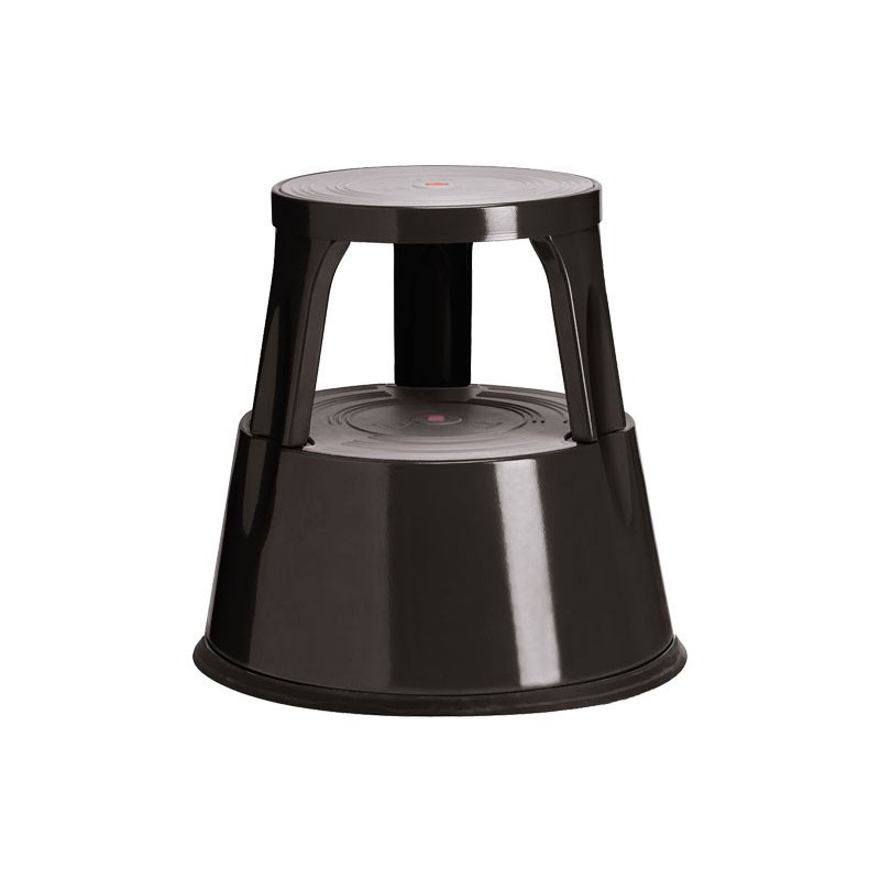 TABURETE 2 PELDAOS MET. A-SERIES NEGRO